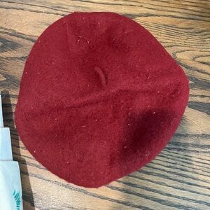 Red/Raspberry Wool Beret